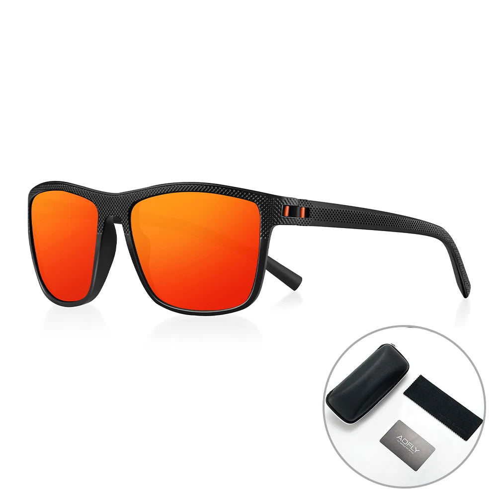 AOFLY Polarized Sunglasses for Men UV400 Protection Lightweight Frame Driving Fishing Golf Square Fashion Sun Glasses Women