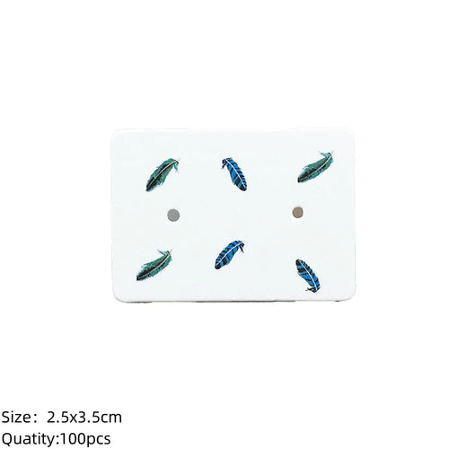 100pcs Cardboard Earring Display Card Paperboard Jewelry Label Hanging for Entrepreneurship Selling Small Businesses Packaging