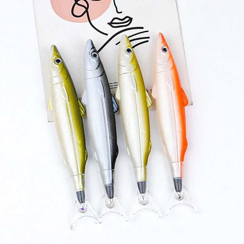 QX2B 6 упаковок ручок Fishing Party Кулькова ручка Fishing Pen Ручка у формі риби Подарунок Креативні канцтовари Офісне приладдя