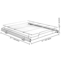 VEVOR Pull Out Cabinet Organizer, Chrome-Plated Steel Roll Out Drawers, Sliding Drawer Storage for Inside Kitchen Cabinet