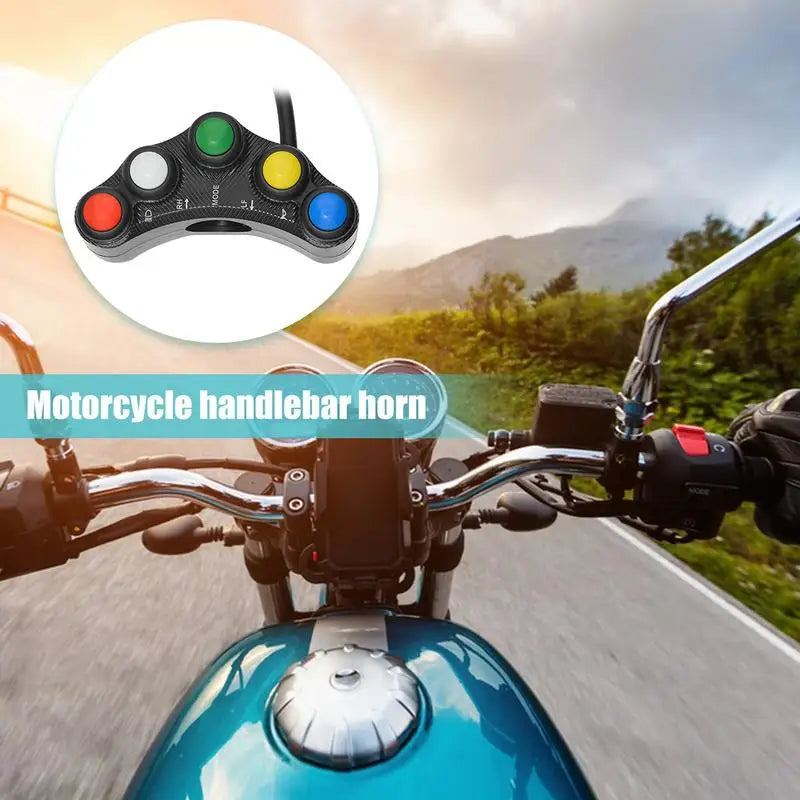 Motorcycle Button Waterproof Handle Bar Button 7-in-1 Multifunction Handlebar Button Control Stop Start Button For Ebike Scooter