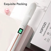 KIPOZI Professional Titanium Flat Iron Hair Straightener Digital LCD Display Dual Voltage Titanium Plates Salon & Home Use 2025