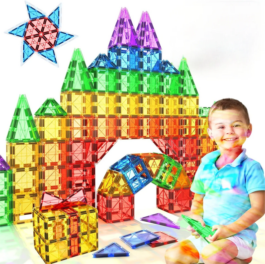 Magnetic Tiles Kids Toys for 3+ Year Old Boys & Girls, STEM Building Blocks Toys & Games, Sensory Toys for Toddlers, 3 4 5 6 7 8
