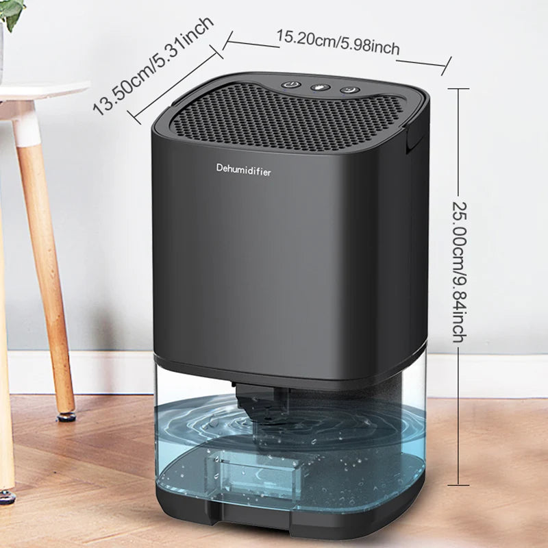 Portable Air Dehumidifier - Quiet Moisture Absorber & Air Dryer