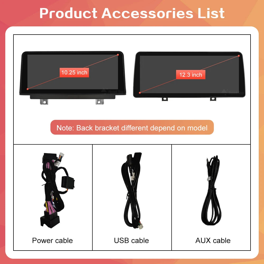 Road Top Wireless CarPlay Android Auto Car Multimedia player For BMW 1 Series E81 E82 E87 E88 Head Unit Screen Display monitor