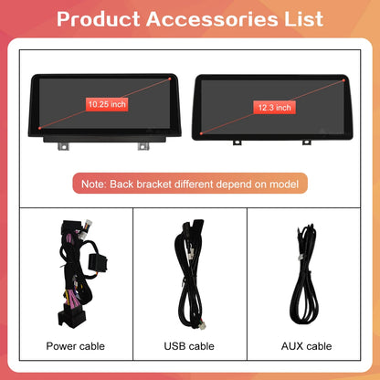 Road Top Wireless CarPlay Android Auto Car Multimedia player For BMW 1 Series E81 E82 E87 E88 Head Unit Screen Display monitor