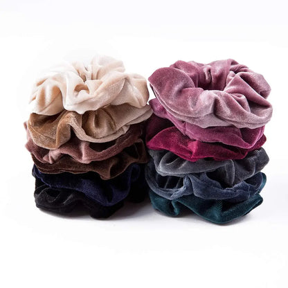 12 Pack Velvet Hair Scrunchies Scrunchy Hair Ties Elastic Hair Bands Ropes Scrunchie for Women or Girls Hair Accessorie 12 Color