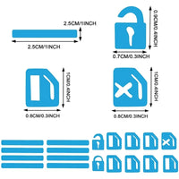 18Pcs/set Car Luminous Door Window Lift Button Stickers Car Windows Control Panel Decals Car Interior Sticker Auto Accessories