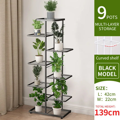 Plant Stand Flower Stand 4/6/8 Tier Flower Pot Shelf Balcony Indoor Multi-layer Storage Rack Succulent Plant Flower Rack