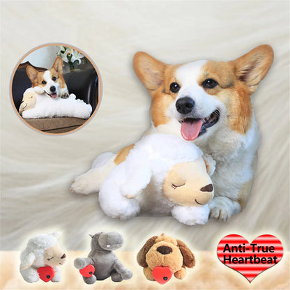 Pet Toy Dogs Plush Toy Comfortable Behavioral Training Aid Toy Heart Beat  Heating Soothing Plush Doll Sleep For Smart Cats Play