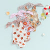 2024-01-17 Lioraitiin Toddler Baby Girl  Swimsuit Floral Romper Baby Beach Swimwear Swimming Ruffle Summer Bathing Suit Sunset