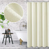 1pcs 180cm*180cm Plain Waffle Waterproof Mildew Resistant Polyester Shower Curtain Bathroom Partition Curtain With 12 Hooks