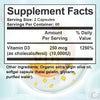 Vitamin D3 10,000 IU Capsules for Supporting Bone, Teeth, Muscle, Tissue and Immune Health, Non-GMO
