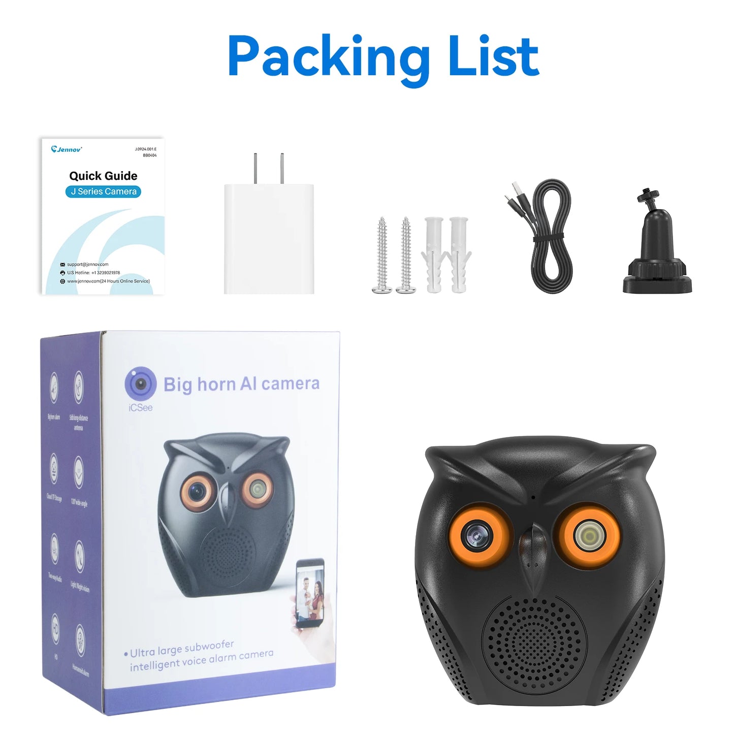 1080P WiFi Home Security Camera With 120° Wide Angle, Two-Way Audio - USB Powered Indoor Surveillance Mini Cam, Speaker, Video