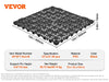 VEVOR Interlocking Floor Tiles - 12x12 Inch PVC Drainage Tiles, 55-Piece Set