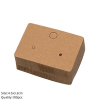 100pcs Cardboard Earring Display Card Paperboard Jewelry Label Hanging for Entrepreneurship Selling Small Businesses Packaging