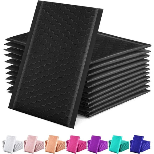 Black Bubble Mailers 4x8" Inches 50 Pack, Usable Size 4X7" Bubble Envelopes for Small Business,etc