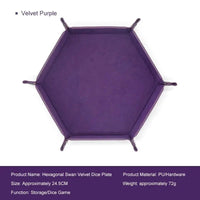 1pc Hexagonal Dice Tray and Miscellaneous Storage Box Board Game Dice Tray Accessories Leather Dice Tower EzBuyCo