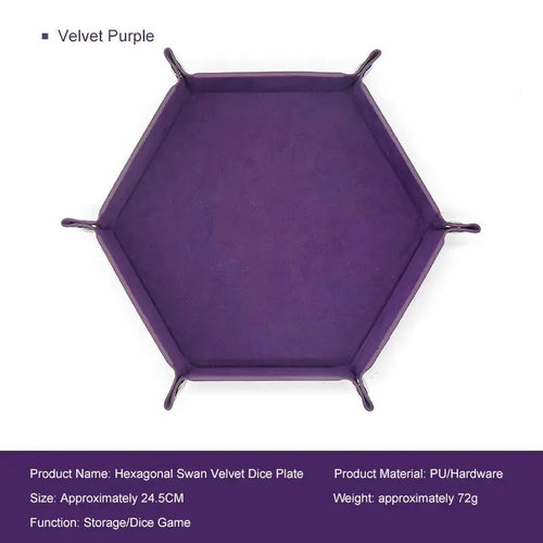 1pc Hexagonal Dice Tray and Miscellaneous Storage Box Board Game Dice Tray Accessories Leather Dice Tower EzBuyCo