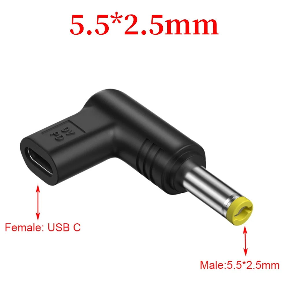 12V 15V 19.5V USB C PD to DC Power Connector Universal Type C to DC Jack Plug Charging Adapter Converter for Router Tablet