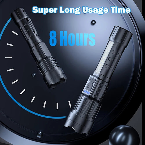 1/2pcs High Lumens Flashlights, Rechargeable Led Flashlights With 7 Light Modes, Powerful Handheld FlashLight For Camping