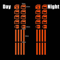 18Pcs/set Car Luminous Door Window Lift Button Stickers Car Windows Control Panel Decals Car Interior Sticker Auto Accessories