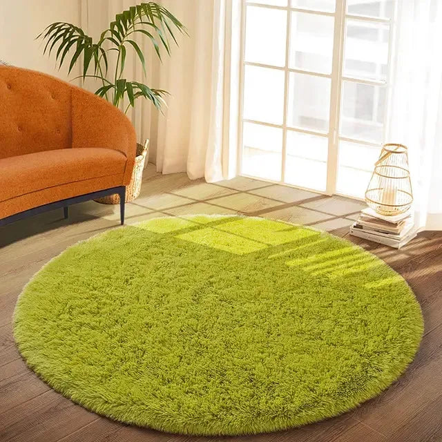 Carpet Living Room Round Thick Carpet Fluffy Large Area Mat Floor Soft Rug Bedroom Long Plush Rug Children Room Decor