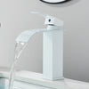 Matte Black Basin Faucet Deck Mounted Single Lever Bathroom Crane Waterfall Brass Bathroom Tap Hot Cold Water Mixer Taps