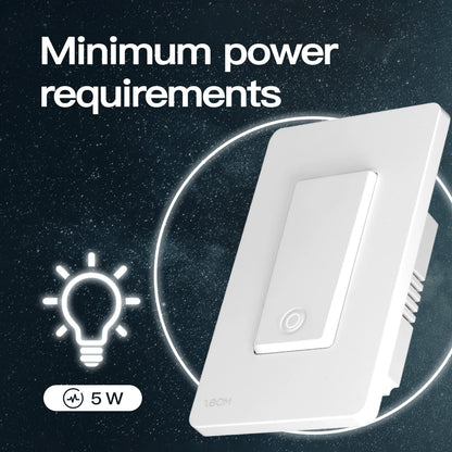 MOES Smart Light Switch No Neutral Wire Required, No Capacitor and No Hub Required,Wi-Fi Switch Work with Alexa and Google Home