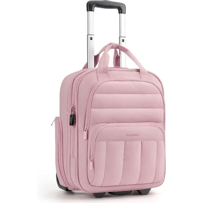 Underseat Carry on Luggage with Wheels, 16-inch Under Seat Luggage, Lightweight Travel Luggage Travel Suitcase for Women
