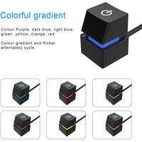 2m Computer Desktop Mechanical Switch PC Motherboard External Start Power On/Off Button Extension Cable 7 Color Lights PC Switch