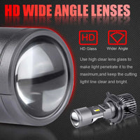 100W 50000LM H4 LED Projector Car Motorcycle Headlight Bi LED Mini Lens Projector H4 Mini Projector Lens Headlamp LHD RHD 12V