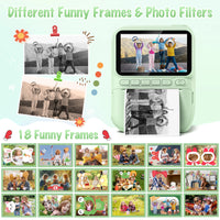 Gofunly 3.0" Kids Camera Instant Print, 1080P Digital Camera for Kids with 3 Rolls of Printer Paper, Kids Camera for 6-12 Years