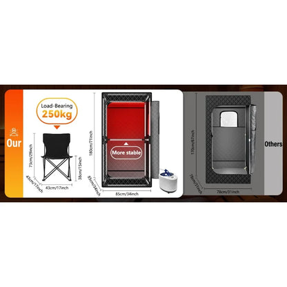 Portable Large Infrared Steam Sauna for Relaxation, Indoor Sauna Tent with XL Steamer, Folding Chair, Waterproof Saunas