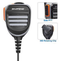 BAOFENG Two Way Radio Rainproof Handheld Speaker Mic Microphone, Remote Shoulder Mic for GMRS Radio FRS Radio UV-5R BF-F8HP UV-5