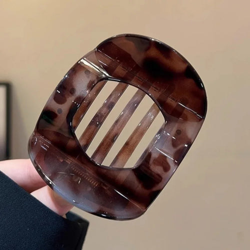 New Korean Acetic Acid Hair Clip Hair Accessories Women's Spoon Clip Spring Clip Leopard Hair Clip Top Clip Simple Headpiece