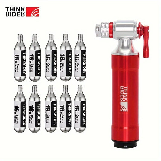 ThinkRider CO2 Pump For Bicycle Schrader Presta Adapter Bike Pump Inflator Aluminum Tire Tube Mini size MTB Bicycle Pumps CO2 Ca