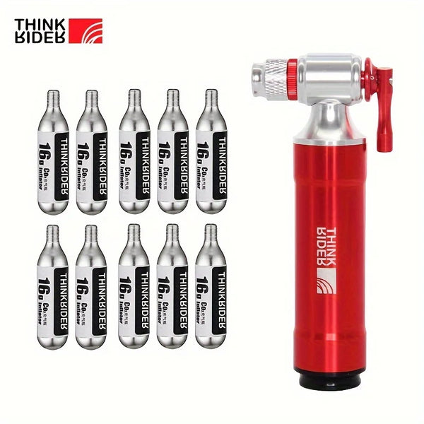 ThinkRider CO2 Pump For Bicycle Schrader Presta Adapter Bike Pump Inflator Aluminum Tire Tube Mini size MTB Bicycle Pumps CO2 Ca