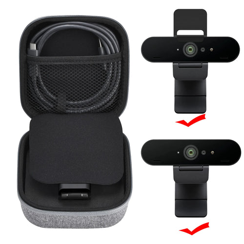 Portable EVA Hard Case For Logitech Brio Webcam Camera Travel Protective Carrying Storage Bag Shockproof Outdoor Pouch