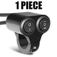 12V 10A 22mm 7/8" Motorcycle Handlebar Light Switch ON/OFF Button ON/OFF/ON Waterproof 3 Wires Motorbike Spotlight Retro Switch