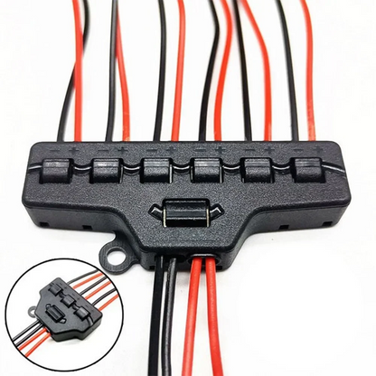 Low Voltage Quick Connect Wire Splitter for LED Strip Lighting 2 IN 12 OUT Distribution Block Terminal Connector