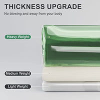 Soft Clear Green Heavy Duty Shower Curtain and Liner 2-in-1, 72x72 Luxury Plastic, 12 Rustproof Grommets & 3 Heavyweight Stones