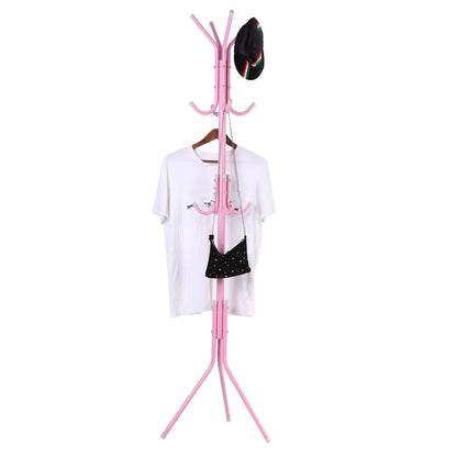 Multi Hook Metal Coat Hat Rack Tree Stand Clothes Bag Hanger Organizer for Home Bedroom Coat Clothes Stand Coat Hat Tree Stand