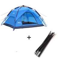 Desert Fox Family Camping Tent 3 Person Outdoor Automatic Tents Instant Set-up Pop-up 2/3 Ways Use Tent for Beach Hiking Travel