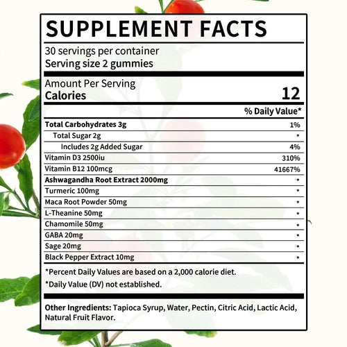 Ashwagandha, Turmeric, Chamomile, Black Pepper Extracts, Supports Mood Balance, Supports Energy, Immune Health, Antioxidant