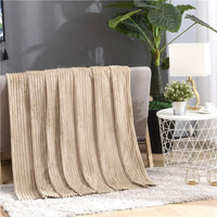 Winter Flannel Blankets For Beds Solid Coral Fleece Faux Fur Throw Coverlet Sofa Cover Bedspread Soft Fluffy Plaid Blankets