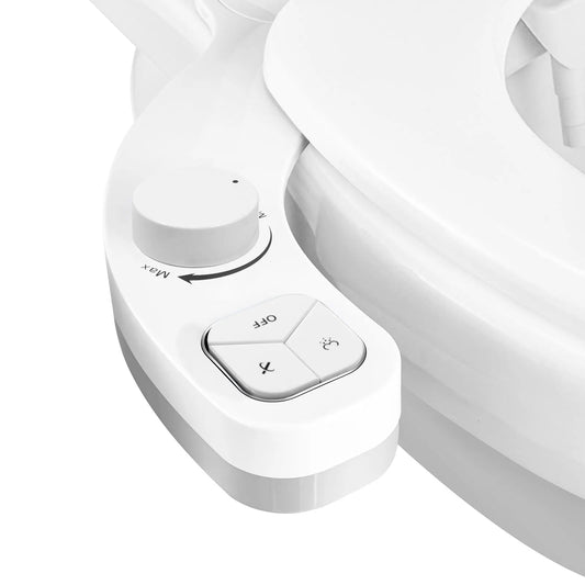 SAMODRA Black Button Bidet - Non-Electric Self  Cleaning Bidet Water Sprayer Toilet Seat