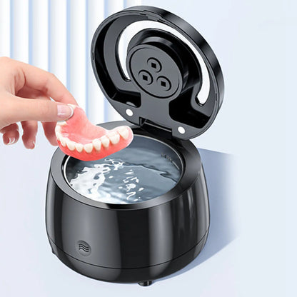 Teeth Cleaning Pod Retainer Cleaner Powerful Portable Dentures Cleaner UVC Professional Jewelry Cleaning Machine for Home Travel