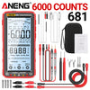 ANENG 681 Rechargable Digital Professional Multimeter Non-contact Voltage Tester AC/DC Voltage Meter LCD Screen Current Tester