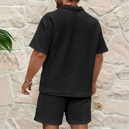 Men s Casual Outfit Short Sleeve Tee with Drawstring Shorts Set for a Stylish Summer Look